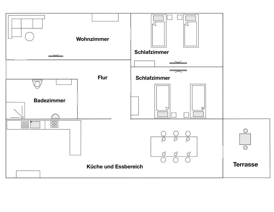Moderne Ferienwohnung Klosterblick Гуксхаген Экстерьер фото
